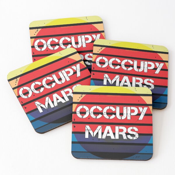 Item preview, occupy mars Retro sunset designed and sold by Feline Rockstars.