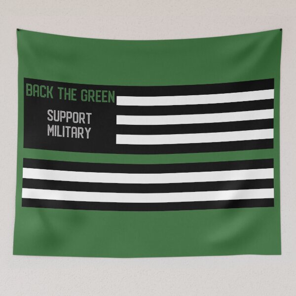 Item preview, Thin Green Line Flag / Back The Green designed and sold by XanderArt.