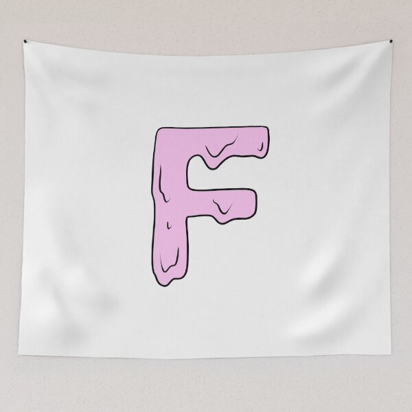 Item preview, melting pastel pink F initial  designed and sold by illhustration.