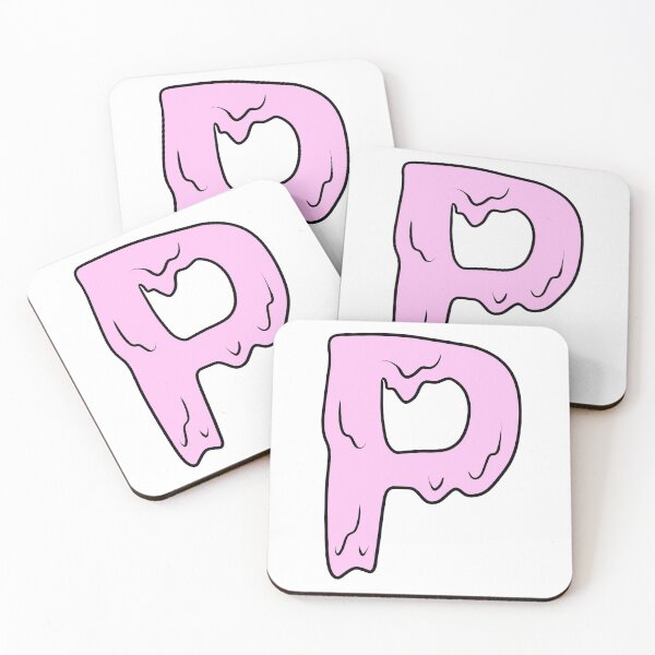 Item preview, melting pastel pink P initial  designed and sold by illhustration.