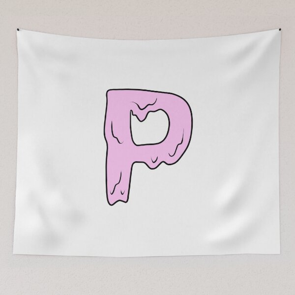 Item preview, melting pastel pink P initial  designed and sold by illhustration.