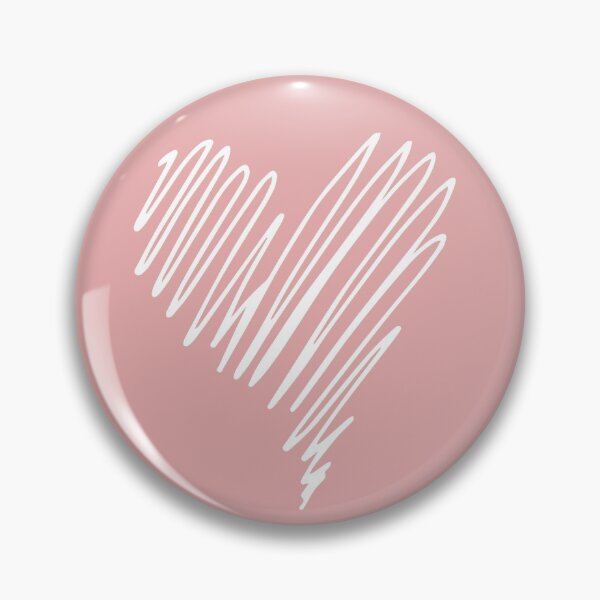 Item preview, Minimalist Scribbled White Heart on Pink designed and sold by ParisianRomance.