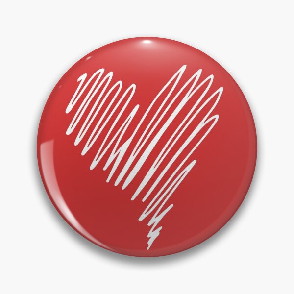 Item preview, Minimalist Scribbled White Heart on Red designed and sold by ParisianRomance.