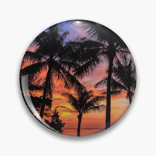 Aperçu de l'œuvre Coucher de soleil spectaculaire avec des silhouettes de palmiers en Thaïlande créée et vendue par photo123pro.