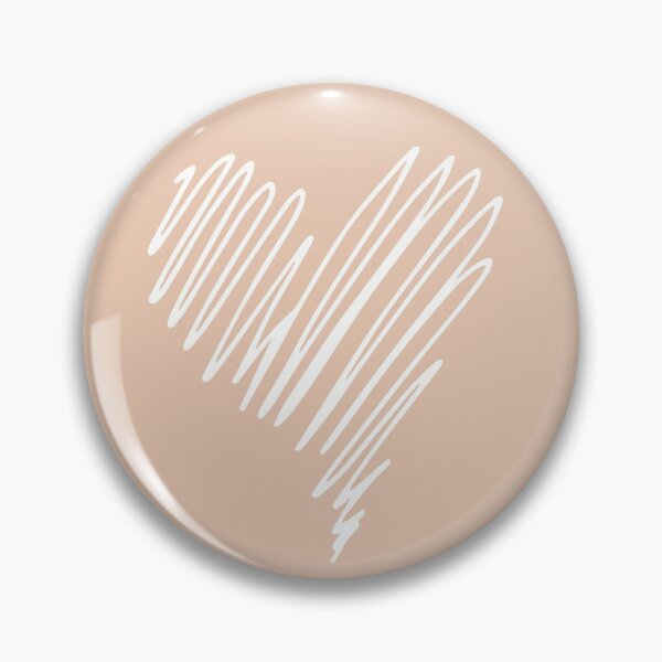 Item preview, Minimalist Scribbled White Heart on Neutral Beige  designed and sold by ParisianRomance.
