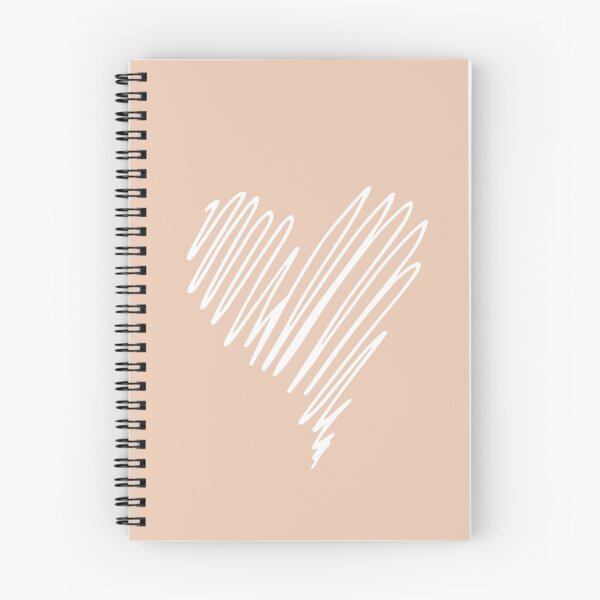 Item preview, Minimalist Scribbled White Heart on Neutral Beige  designed and sold by ParisianRomance.