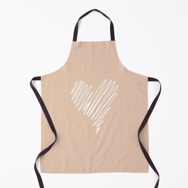 Item preview, Minimalist Scribbled White Heart on Neutral Beige designed and sold by ParisianRomance.