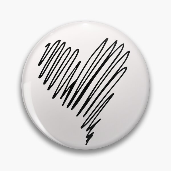 Item preview, Minimalist Scribbled Black Heart on White designed and sold by ParisianRomance.