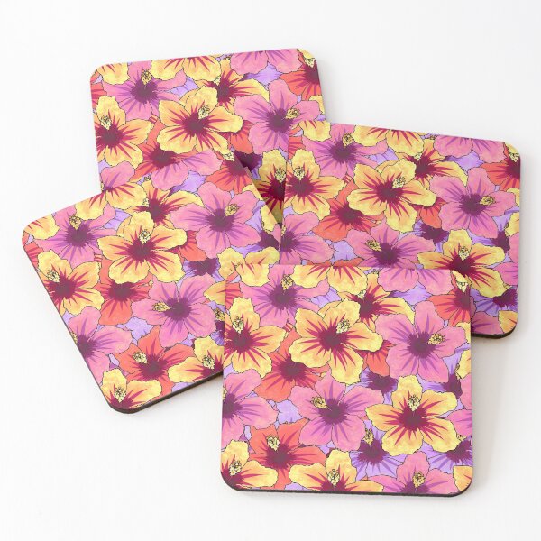 Item preview, Tropical Hibiscus Bright Floral Print Pattern designed and sold by PosyAndPetrova.