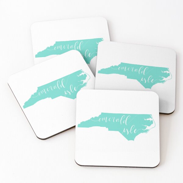 Item preview, Emerald Isle North Carolina State Outline Calligraphy designed and sold by Sarah Burk.