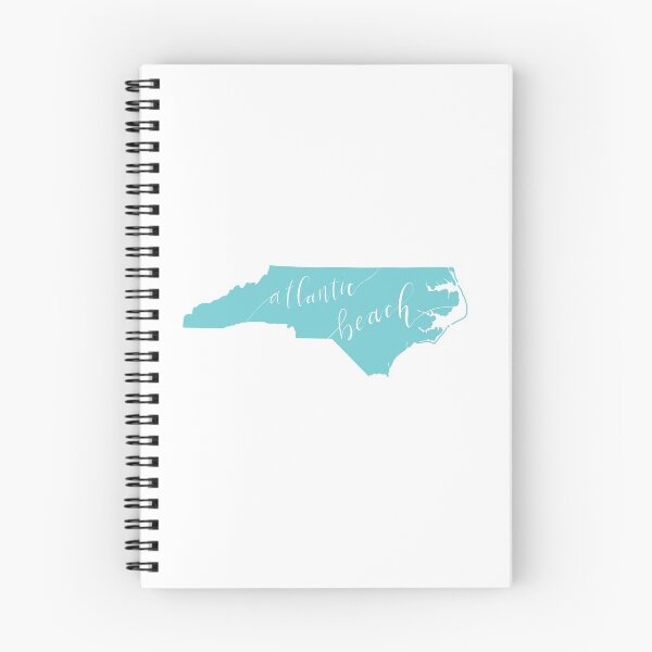 Item preview, Atlantic Beach North Carolina State Outline Calligraphy designed and sold by Sarah Burk.