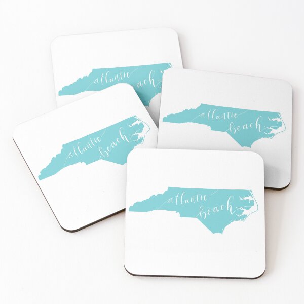 Item preview, Atlantic Beach North Carolina State Outline Calligraphy designed and sold by Sarah Burk.
