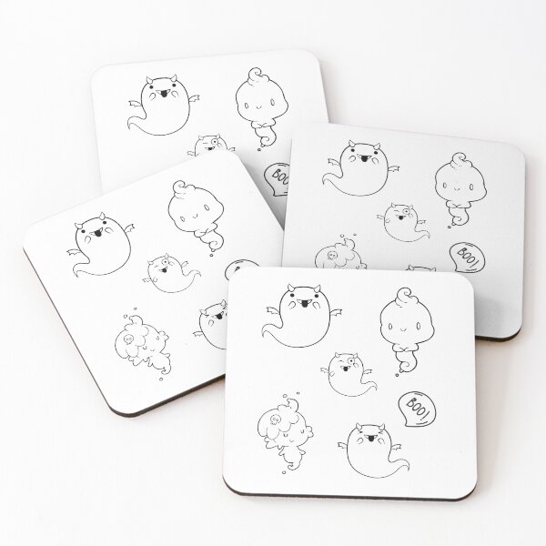 Item preview, Cute Ghosts Pattern designed and sold by AliCaliDesigns.