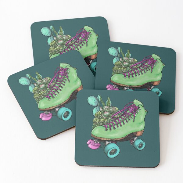 Item preview, Green Floral Skate designed and sold by AliCaliDesigns.