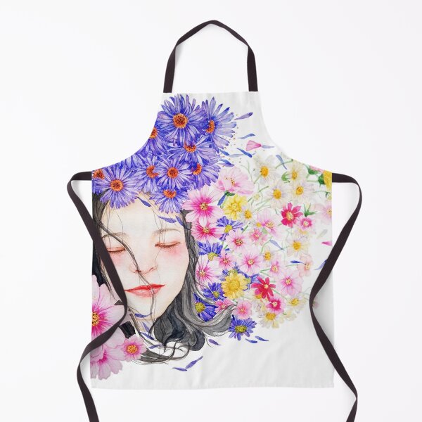 Item preview, Pretty Lady With Flowers Graphic Design designed and sold by Wildjourne.