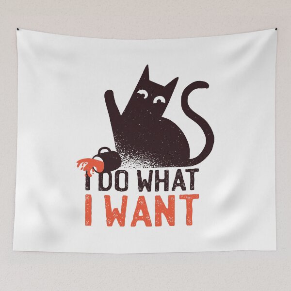 Item preview, rebel cat shirt I DO WHAT I WANT designed and sold by delkh07.