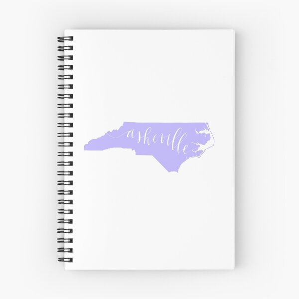 Item preview, Purple Asheville North Carolina State Outline Calligraphy designed and sold by Sarah Burk.
