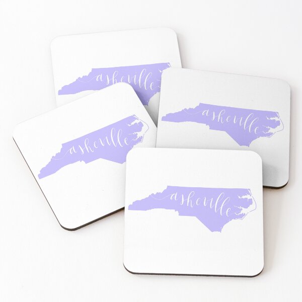 Item preview, Purple Asheville North Carolina State Outline Calligraphy designed and sold by Sarah Burk.