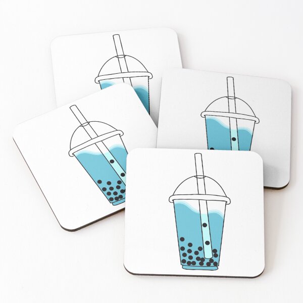 Item preview, Round Cup Blue Boba Design designed and sold by Kyrostickers.