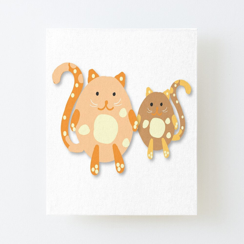 cute adorable mother and baby cat Art Print for Sale by bestoffers