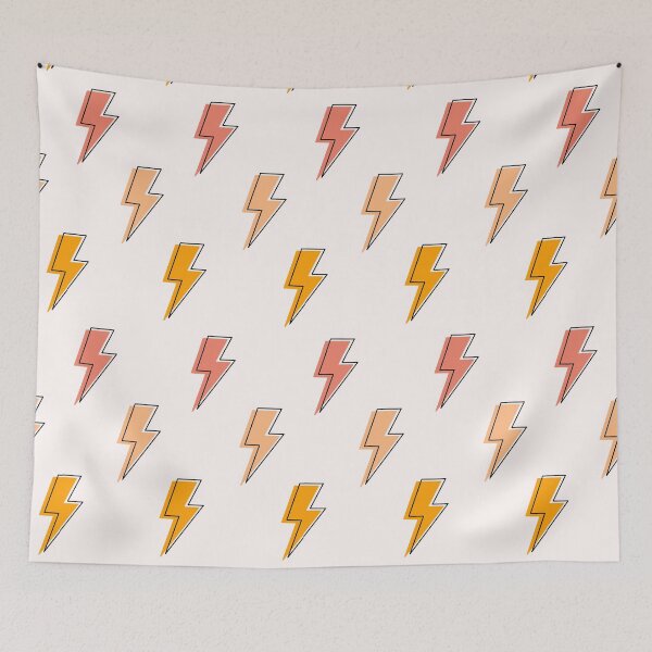 Item preview, orange lightning bolt pattern designed and sold by designsbysoph-.