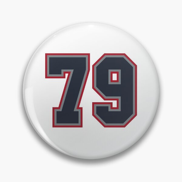 Item preview, 79 Navy Grey Red Sports Number Seventy-Nine designed and sold by HelloFromAja.