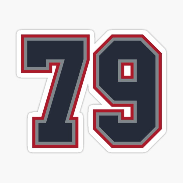 79 Navy Grey Red Sports Number Seventy-Nine Sticker by HelloFromAja