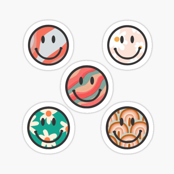Round Mini Stickers - smiley faces