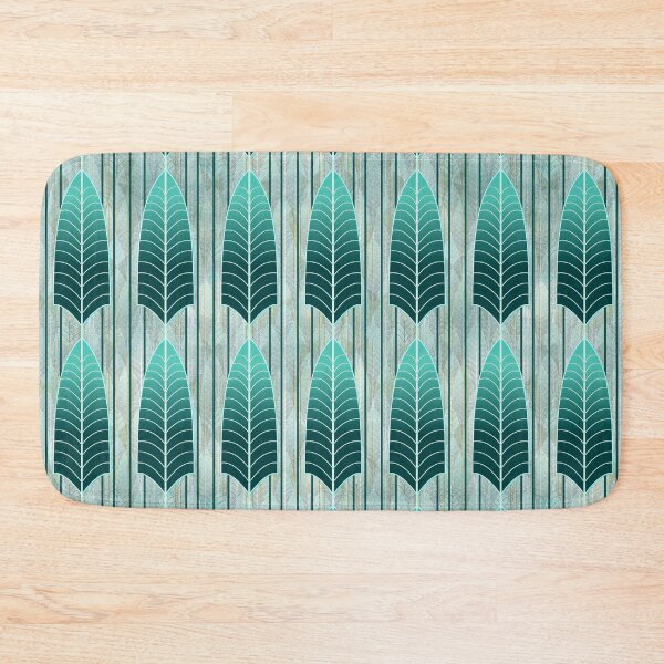 Item preview, Simple Leaf Aqua Art Deco designed and sold by ArgyleImp.