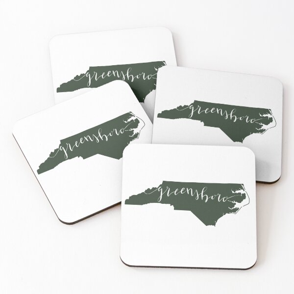 Item preview, Greensboro North Carolina State Outline Calligraphy designed and sold by Sarah Burk.