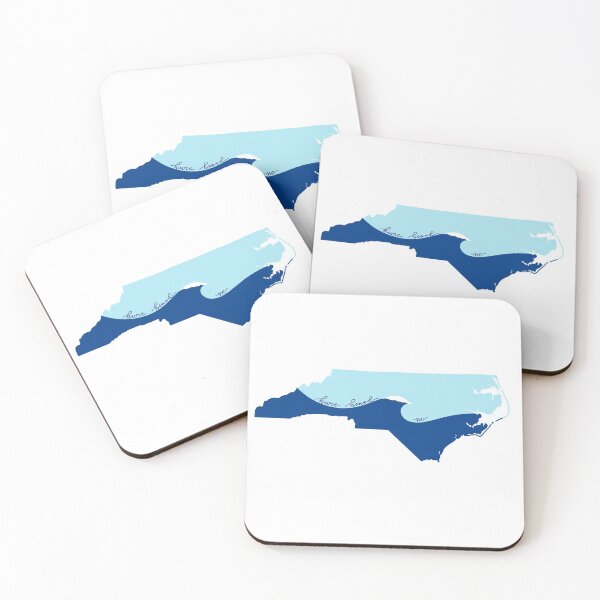 Item preview, Kure Beach North Carolina State Outline Calligraphy designed and sold by Sarah Burk.