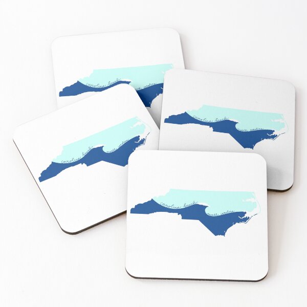 Item preview, Carolina Beach North Carolina State Outline Calligraphy designed and sold by Sarah Burk.