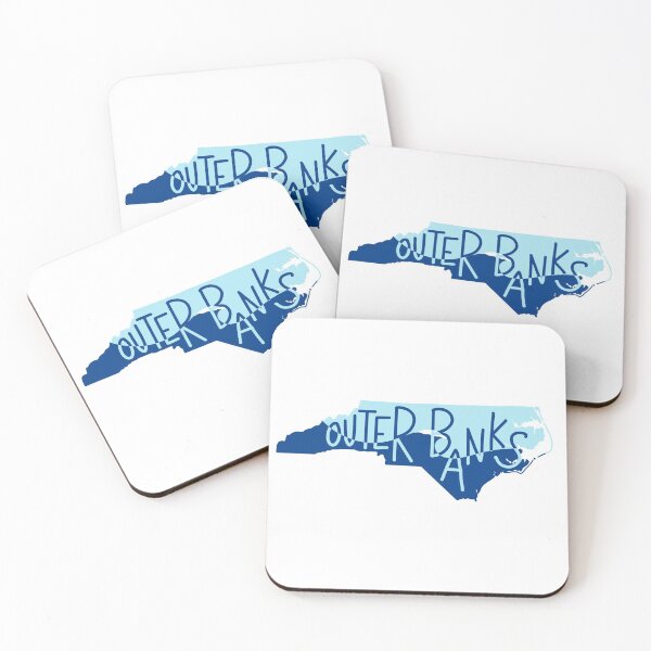 Item preview, Outer Banks North Carolina State Outline Calligraphy designed and sold by Sarah Burk.