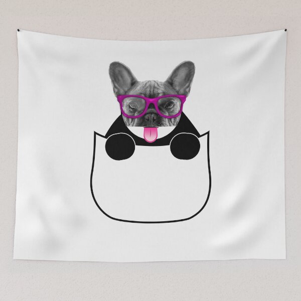 Item preview, Baby Cute French Bull Dog in The Pocket designed and sold by SobaWaveStudio.