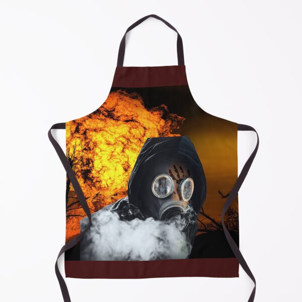 Item preview, Post Apocalyptic Dystopian Man in Gasmask designed and sold by Wildjourne.