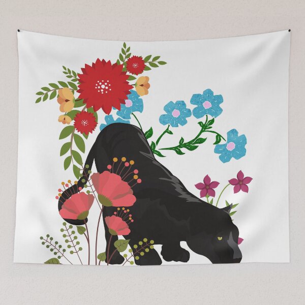 Item preview, Panther In The Flowers designed and sold by tea-punk.