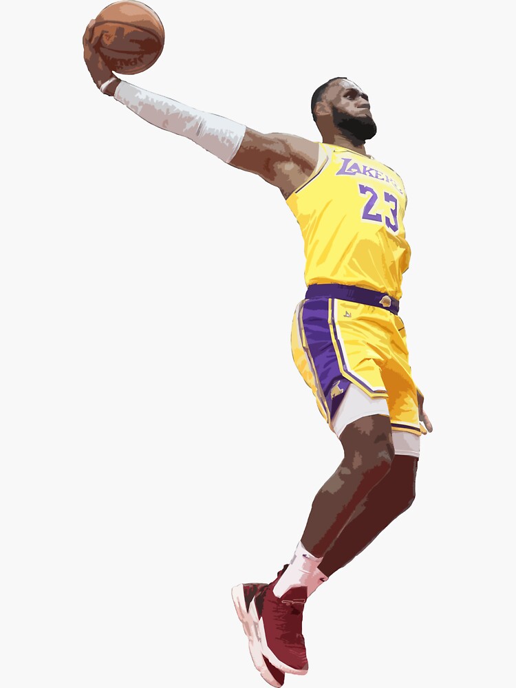 Lebron James Jersey Sticker for Sale by WalkDesigns