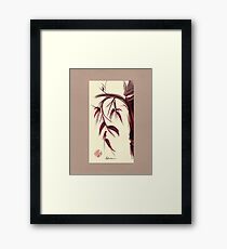 MUSE - Original Zen Ink Wash Sumi-e Asian Bamboo Painting Framed Print