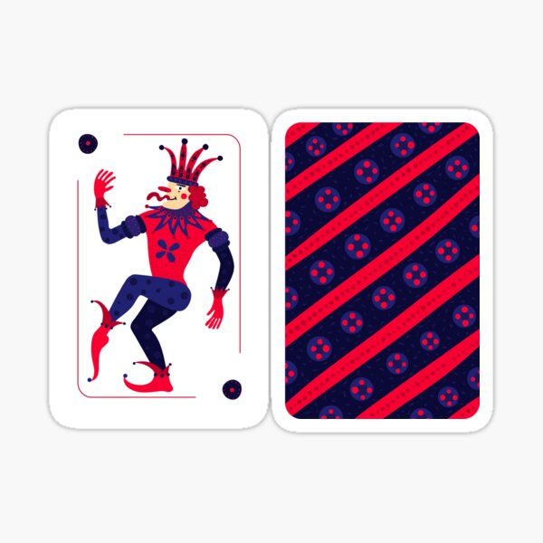 Sticker Carte Joker Drole Carte Joker Or Joker Par Silverass Redbubble