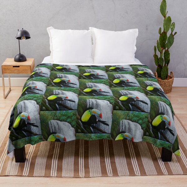 Item preview, Tropical Waterfall on Black Background designed and sold by LizBanegasArt.