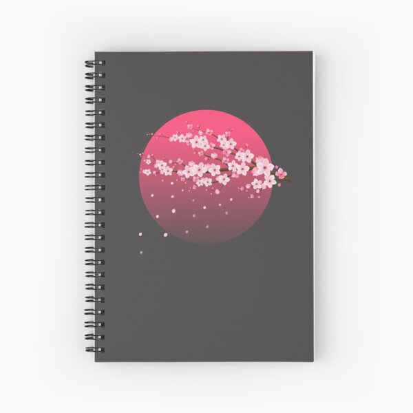 Aperçu de l'œuvre Fleurs de cerisier sakura sur lune rose créée et vendue par safarink.