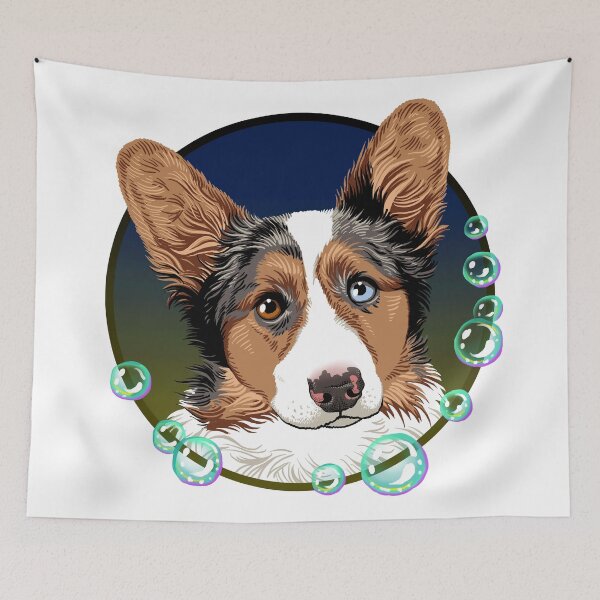 Item preview, Maxx the Merle Cardigan Corgi designed and sold by Sericinda.