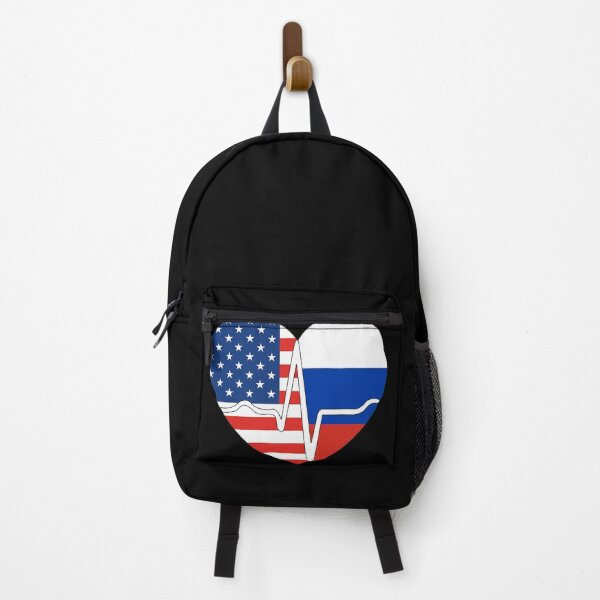 Item preview, Russia USA Flag T Shirt Heart Russian American Love Cute designed and sold by Nouri King.