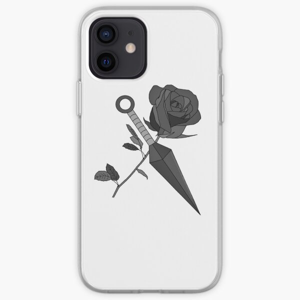 rose et kunai sombre Coque souple iPhone