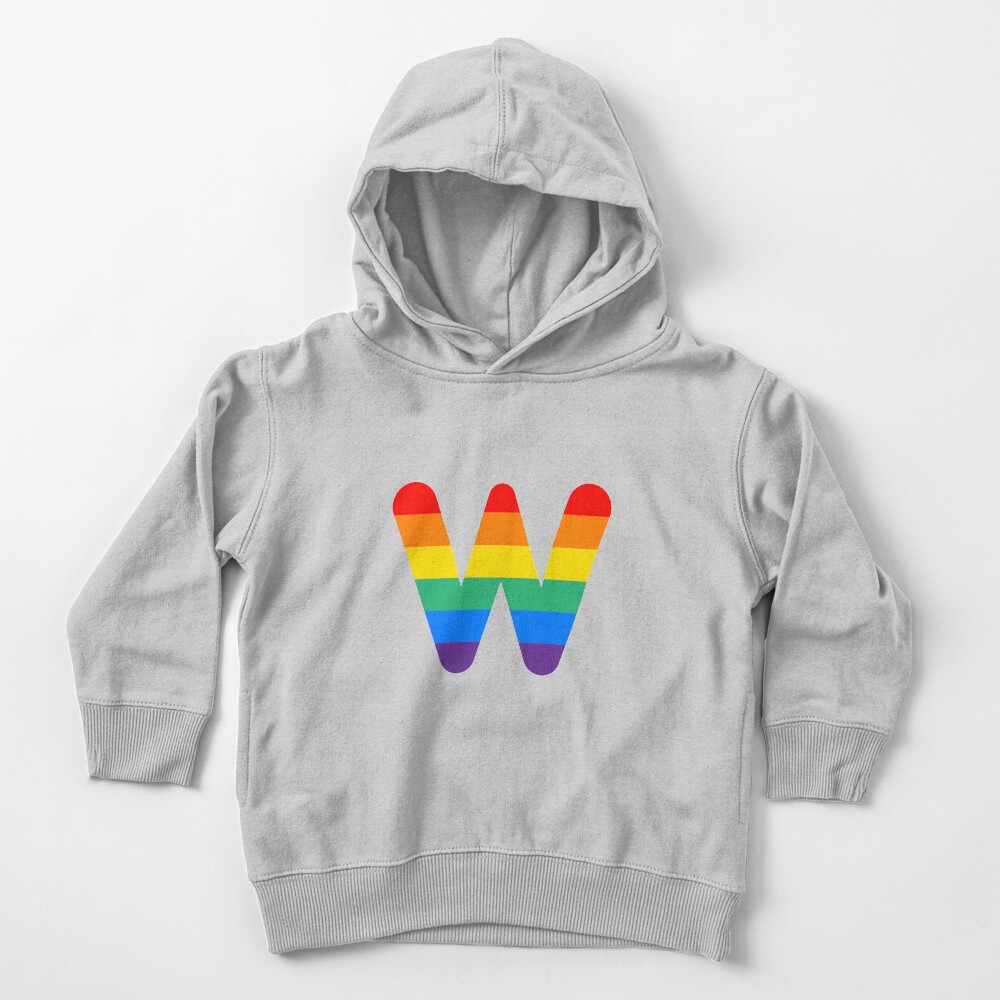 rainbow letter hoodie