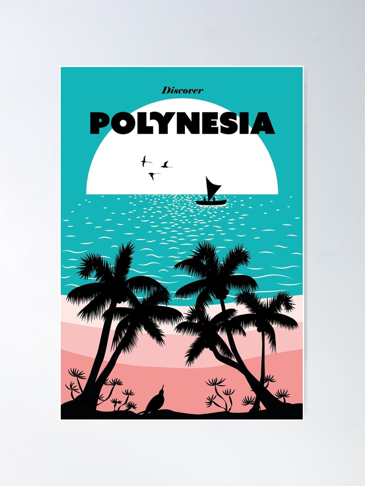 Alternate view of Polynesia retro travel poster Poster