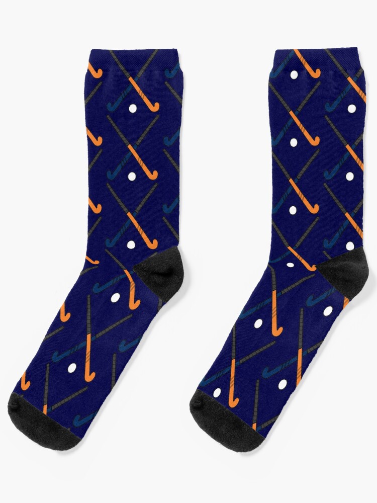 Argyle Golf Socks, Navy/Orange/White