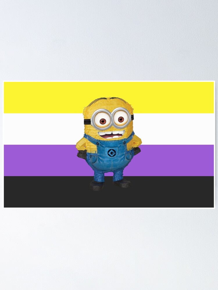 "nonbinary minion pride flag" Poster for Sale by eggsstentialist