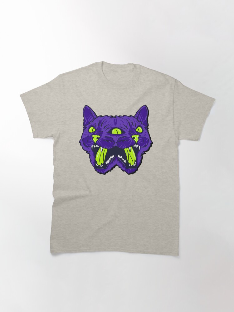 Thumbnail 3 of 7, Classic T-Shirt, Trippy Cat Head Splitting designed and sold by ozumdesigns.