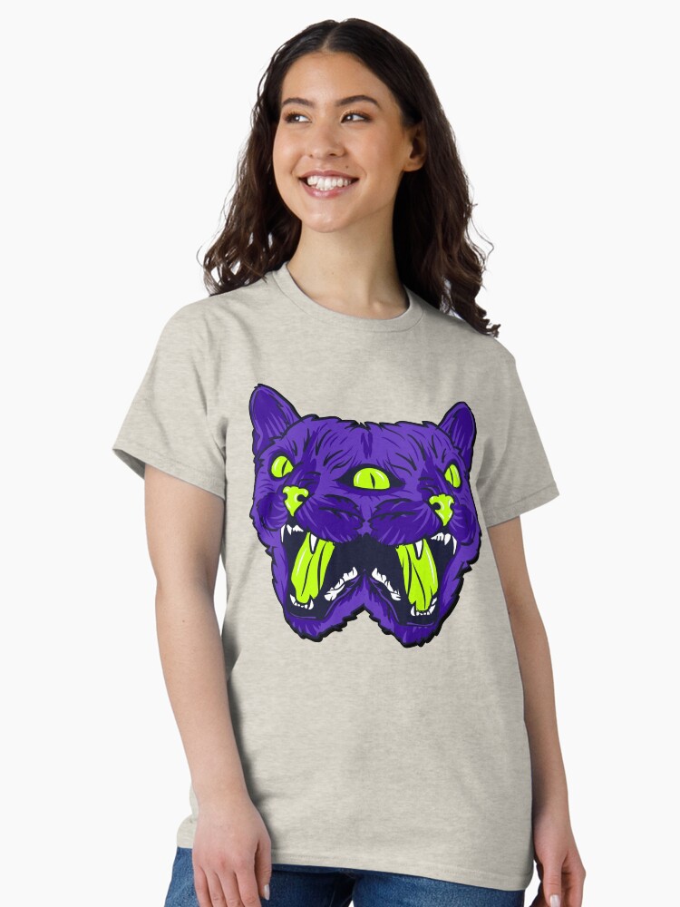 Thumbnail 1 of 7, Classic T-Shirt, Trippy Cat Head Splitting designed and sold by ozumdesigns.